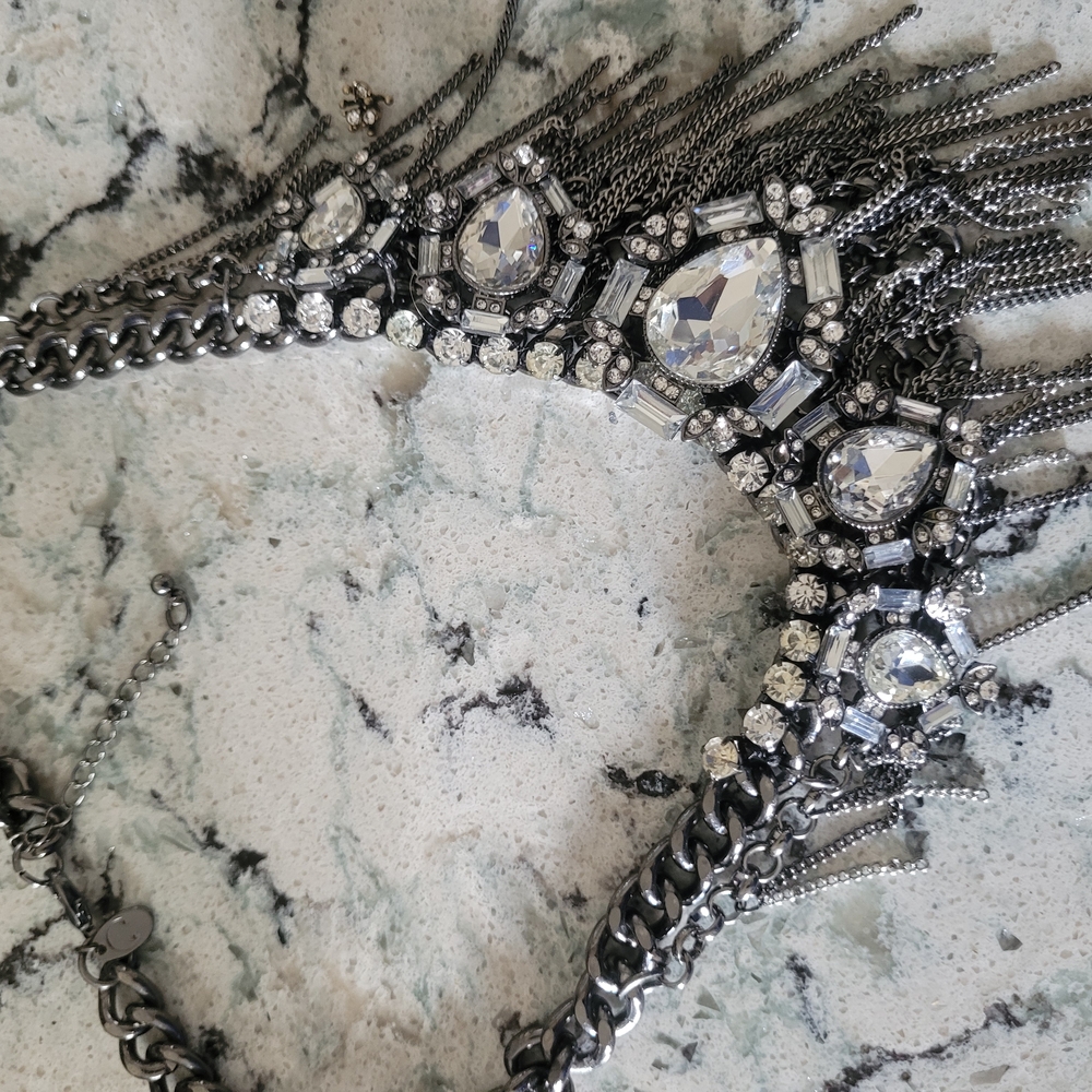 Elegant Silver Statement Necklace